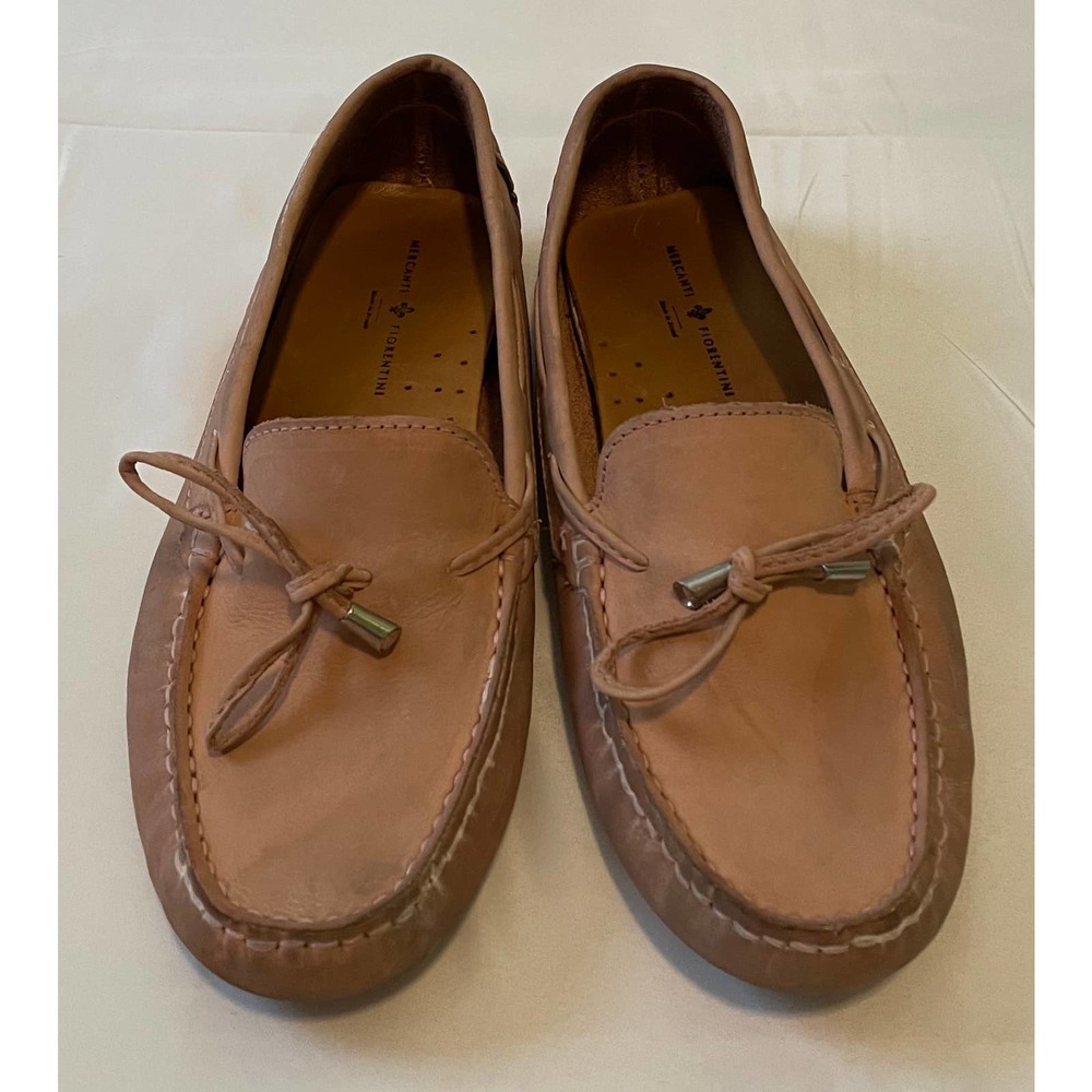 Mercanti Fiorentini Leather Pink 7.5 Driving Shoes